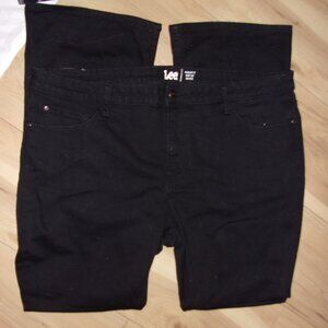 size 22 m womens black jeans stretch pants  LEE boot cut mid rise